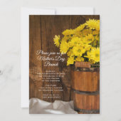 木製バケットイエローデイジーマザーズデイブランチ 招待状 (正面)