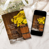 木製バケットイエローデイジーマザーズデイブランチ 招待状