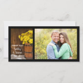 木製バケットデイジーカントリーウェディングサンキュー サンキューカード (正面)