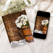 木製バケットデイジーカントリーマザーズデイブランチ 招待状