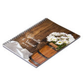 木製バケットホワイトデイジーカントリーバ結婚ンズ ノートブック (左側)