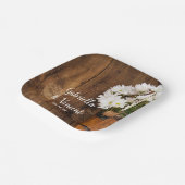 木製バケットホワイトデイジーカントリーバ結婚ンズ ペーパープレート (傾斜あり)