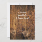 木製バケットホワイトデイジーカントリーランチ結婚ーズ 招待状 (裏面)