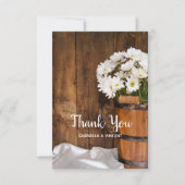 木製バケットホワイトデイジーズバ結婚ンズサンキュー サンキューカード (正面)