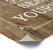 木製バスルームフェイクのポスター ポスター (角)