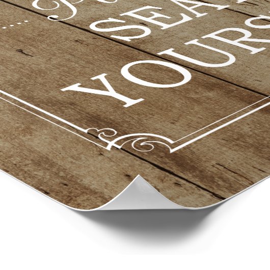 木製バスルームフェイクのポスター ポスター (角)