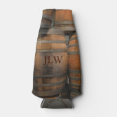 木製バレルケグモノグラムの写真 ボトルクーラー (正面)