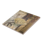 木製バレル西カントリーの馬蹄小麦 タイル (側面)