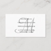 木製バーン素朴ブラウンモノグラムスクリプト 名刺 (裏面)