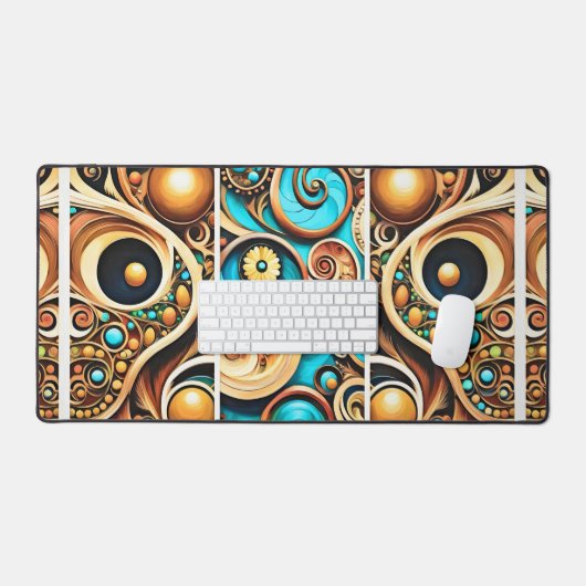 木製パズル デスクマット (キーボード&マウス)