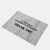 木製パターン懇願の玄関マット無し ドアマット (アングル)