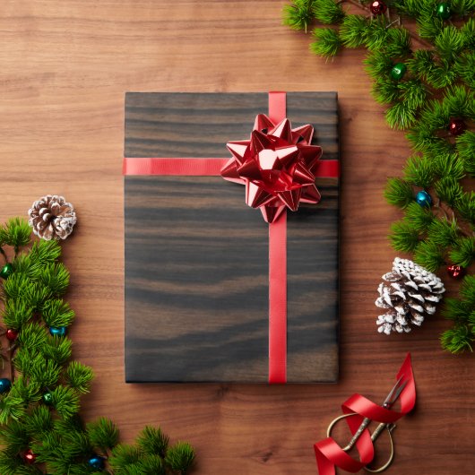 木製パタ素朴ーン ラッピングペーパー (クリスマスギフト)