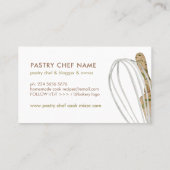 木製パティシエケータリングケーキメーカー ローリングピン 名刺 (裏面)