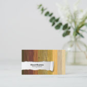 木製パネルのカスタマイズ可能なフローリング名刺 名刺 (スタンド正面)