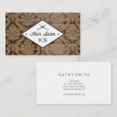 木製パネルダマスク |理容師 名刺 (正面/裏面)