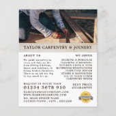 木製パネル、大工、大工広告の チラシ (正面)