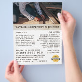 木製パネル、大工、大工広告の チラシ (手)