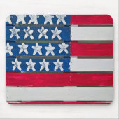 木製パレットに描かれたアメリカ国旗 マウスパッド (正面)