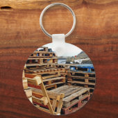 木製パレットの波止場キーチェーン キーホルダー (正面)