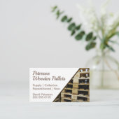 木製パレット 名刺 (スタンド正面)