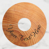 木製パーソナライズされたエフェクトワイングラスラベル ワイングラスタグ (裏面)