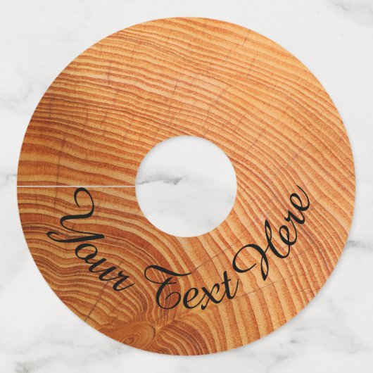 木製パーソナライズされたエフェクトワイングラスラベル ワイングラスタグ (裏面)