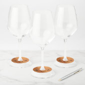 木製パーソナライズされたエフェクトワイングラスラベル ワイングラスタグ (セット)