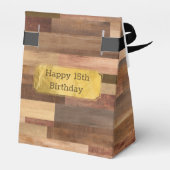 木製パーソナライズされた木材プランク金ゴールドアクセントFav フェイバーボックス (裏面サイド)