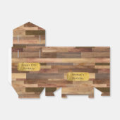 木製パーソナライズされた木材プランク金ゴールドアクセントFav フェイバーボックス (折り畳みなし)