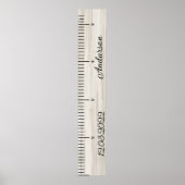 木製パーソナライズされた男の赤ちゃん成長図 ポスター (正面)