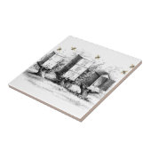 木製ビーハイブビーキープブラックベージュ | タイル (側面)