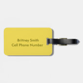 木製ピアノ（黄色バラ付き） ラゲッジタグ (裏面横)