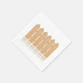 木製ピケットフェンス スタンダードカクテルナプキン (角)