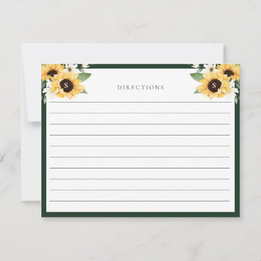 木製ピ転がン&ウィスクイエローサンフラワーレシピ ノートカード (裏面)