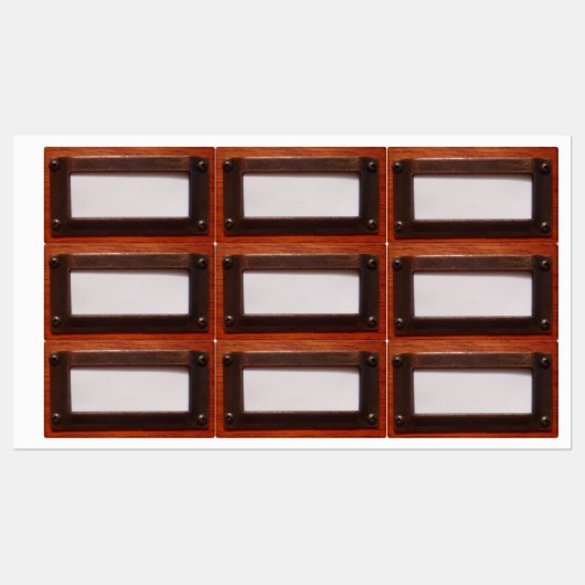 木製ファイルキャビネットラベル ラベル (シート)