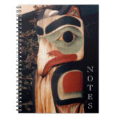 木製ファンシートーテムポール写真設計パッド ノートブック (正面)