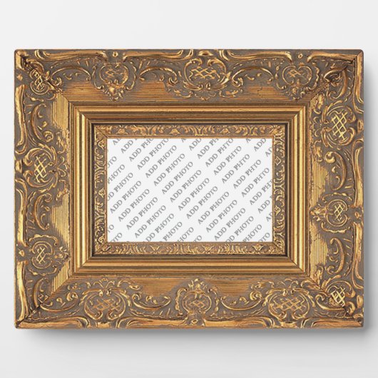 木製ファンシーフレームにフォトプラークを追加 フォトプラーク (正面)