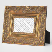 木製ファンシーフレームにフォトプラークを追加 フォトプラーク (側面)