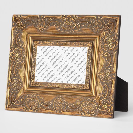 木製ファンシーフレームにフォトプラークを追加 フォトプラーク (側面)