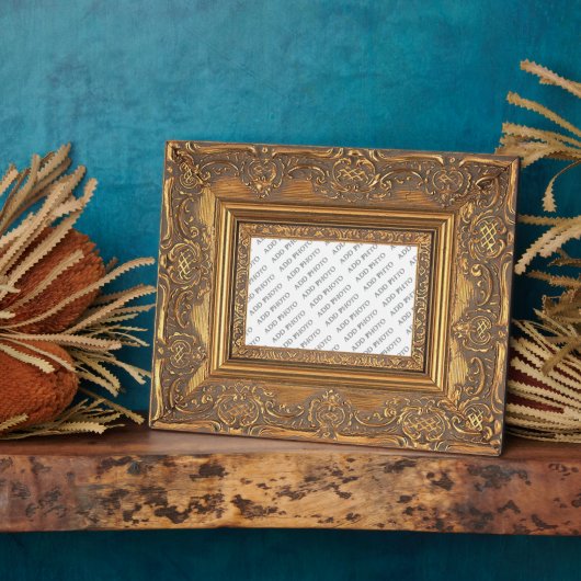 木製ファンシーフレームにフォトプラークを追加 フォトプラーク (側面)