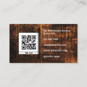 木製フェイクのテクスチャポケット 名刺 (裏面)