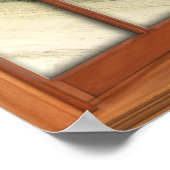 木製フェイクの弓の窓の幻想 – カリブの ポスター (角)