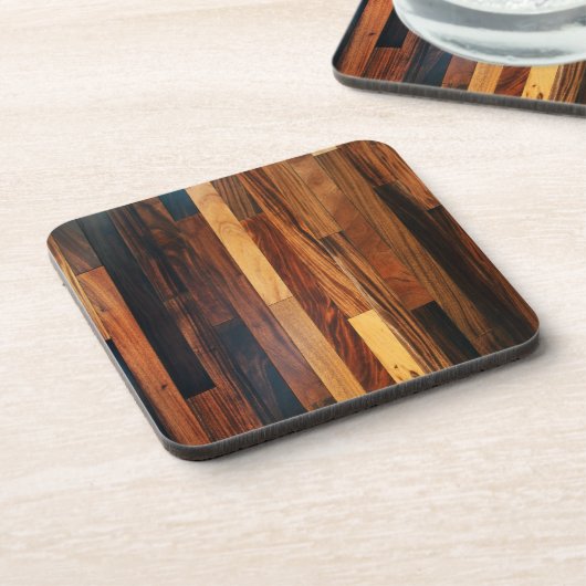 木製フェイク床スラット コースター (左側)