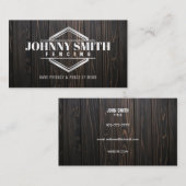 木製フェンスのスローガンの名刺 名刺 (正面/裏面)