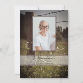 木製フェンスポスト山花死記念日 招待状 (正面)