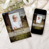 木製フェンスポスト野草お祝いの生活 招待状