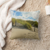 木製フェンス付き砂丘 クッション (ブランケット)