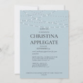 木製フェンス照明ベビーシャワーbyメールフォトブルー 招待状 (裏面)