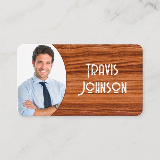 木製フォトフレームの名刺 名刺 (正面)