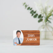 木製フォトフレームの名刺 名刺 (スタンド正面)